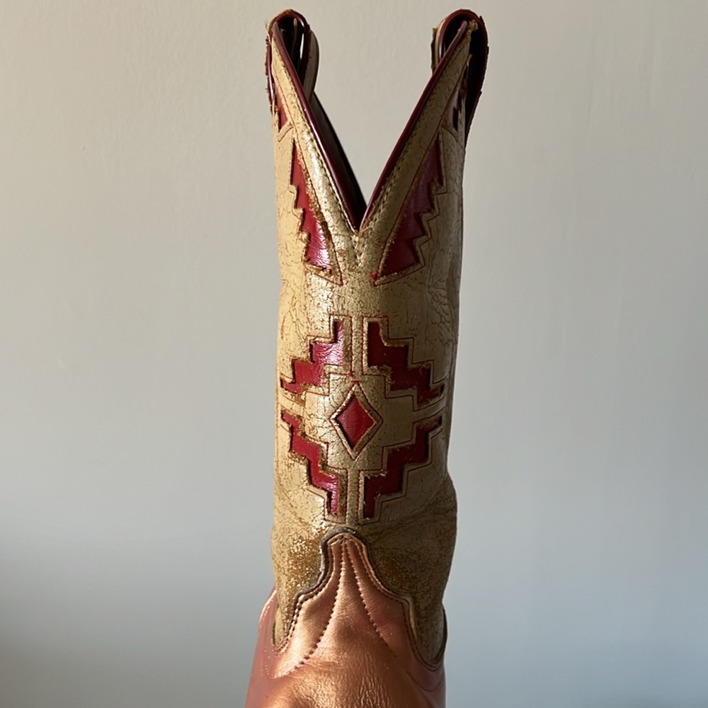 Vintage Cowboy Boots- Aztec Navajo Southwest - Picture 16 of 17